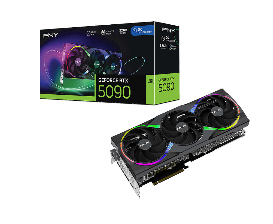 PNY RTX 5090 32GB ARGB Overclocked Triple Fan