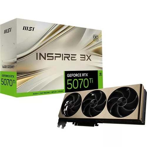 MSI GeForce RTX 5070 Ti 16G INSPIRE 3X OC PLUS