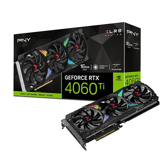 PNY GeForce RTX 4060 Ti 16G XLR8 Gaming VERTO EPIC-X
