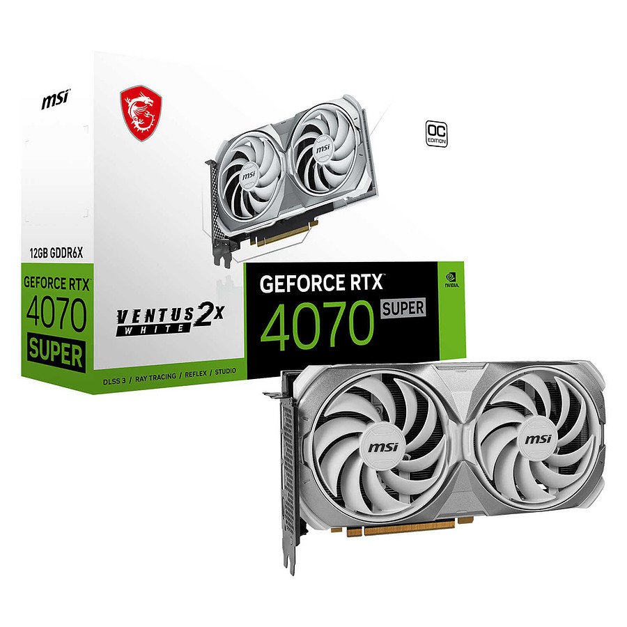 MSI GeForce RTX 4070 SUPER VENTUS 2X WHITE OC