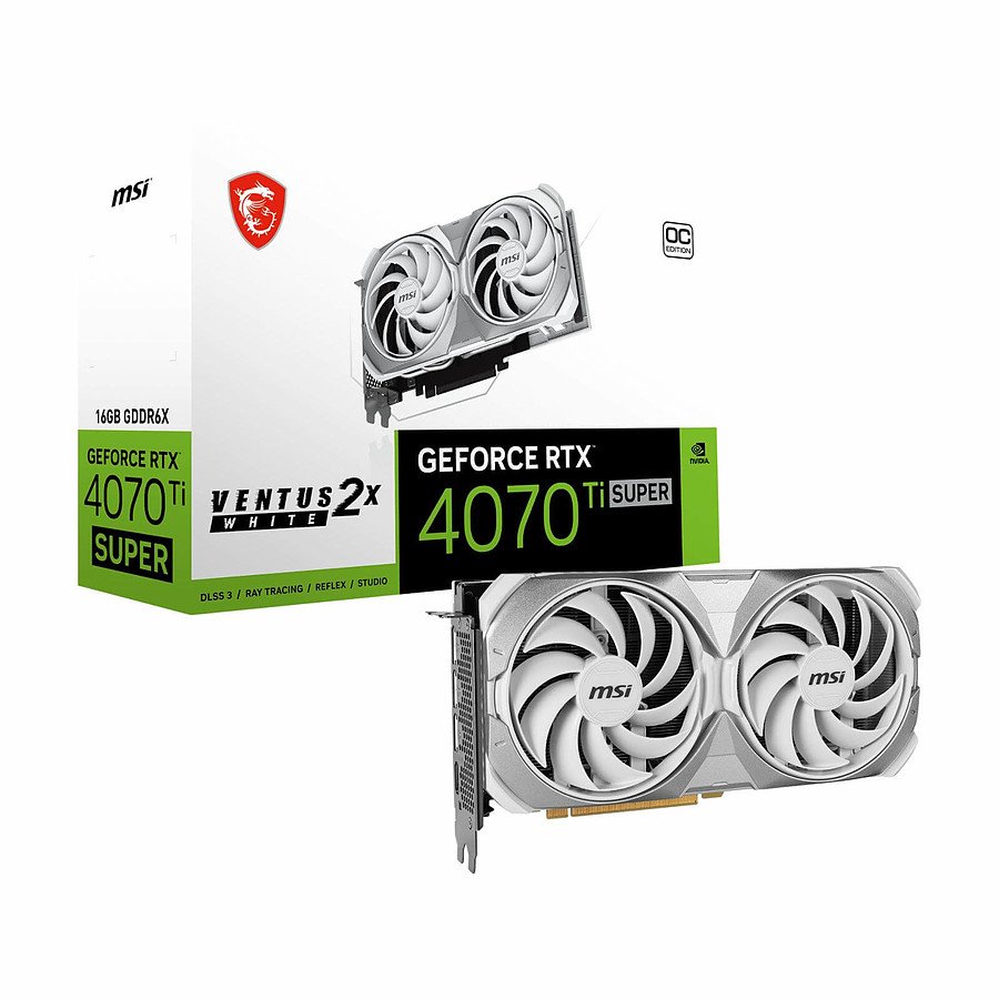 MSI GeForce RTX 4070 Ti SUPER VENTUS 2X WHITE OC
