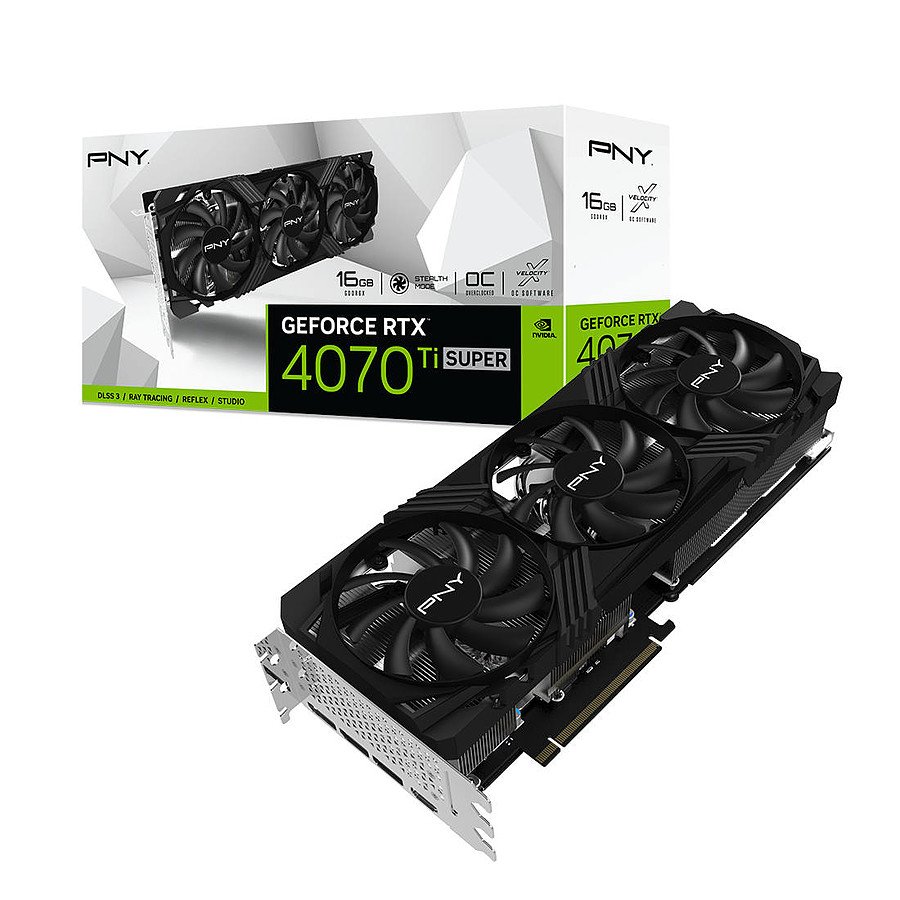 PNY GeForce RTX 4070 Ti SUPER 16GB VERTO OC Triple Fan