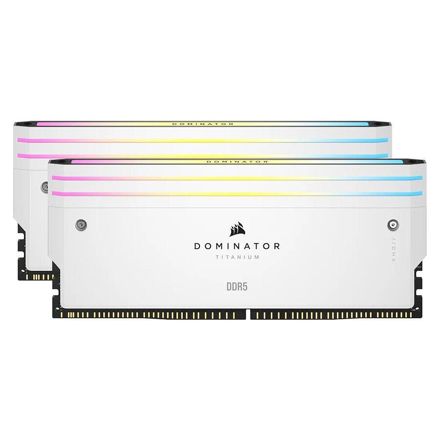 Corsair Dominator Titanium RGB DDR5 - Kit d'éclairage Blanc