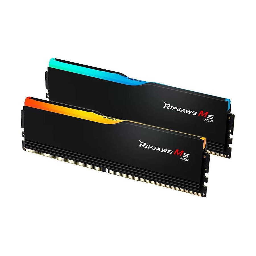 G.Skill Ripjaws M5 RGB Black - 2 x 16 Go (32 Go) - DDR5 6000 MHz - CL28