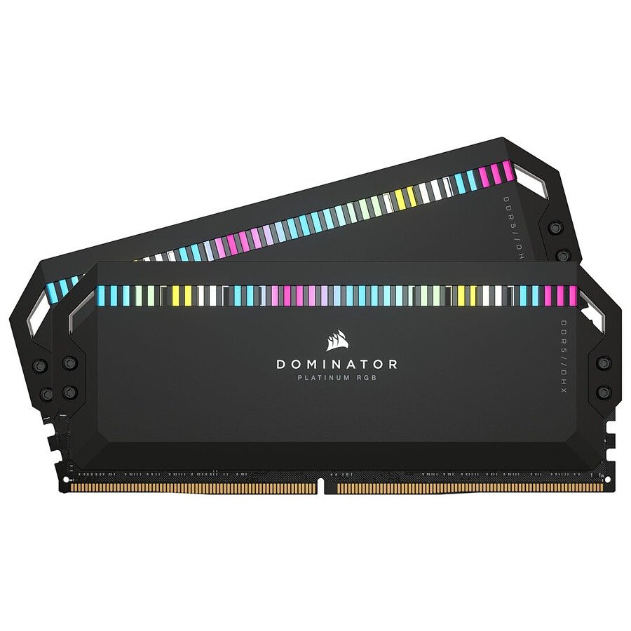 Corsair Dominator Platinum RGB Black - 2 x 16 Go (32 Go) - DDR5 7200 MHz - CL34