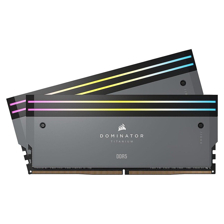 Corsair Dominator Titanium RGB Grey - 2 x 16 Go (32 Go) - DDR5 6000 MHz - CL30